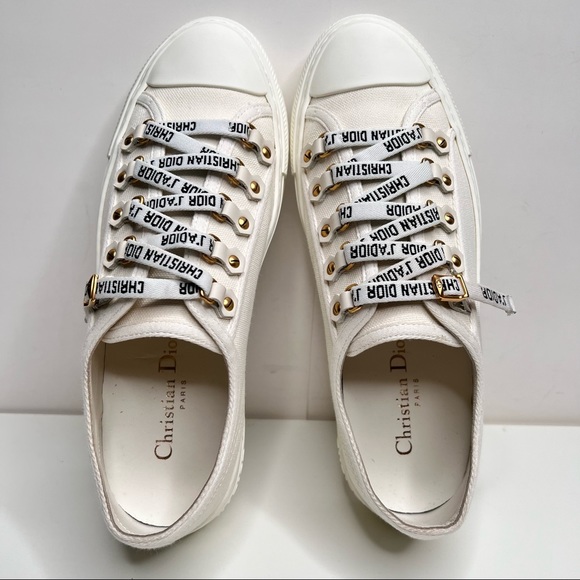 CHRISTIAN DIOR WALK'N'DIOR SNEAKER Cotton Canvas Size 38 EU 8 US - Picture 10 of 16